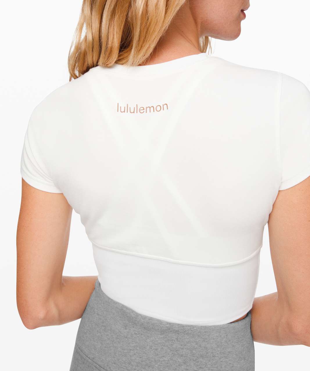 Lululemon New Ambition Cropped Short Sleeve - White