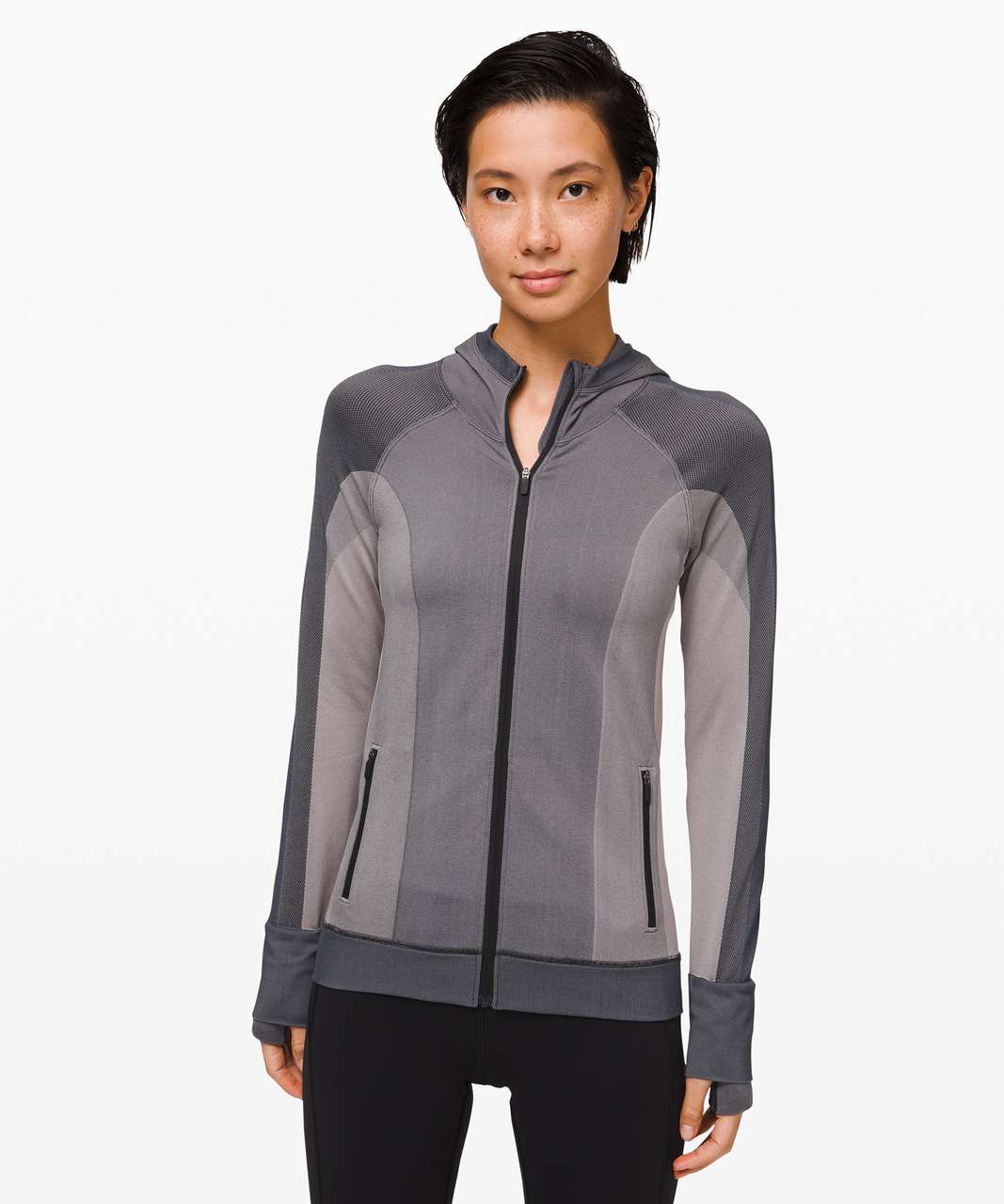 Lululemon Ebb to Train Jacket *Abstract - Black / Dark Chrome - lulu ...