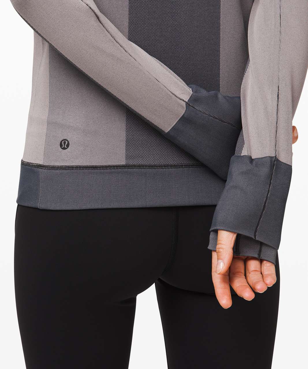 Lululemon Ebb to Train Jacket *Abstract - Black / Dark Chrome