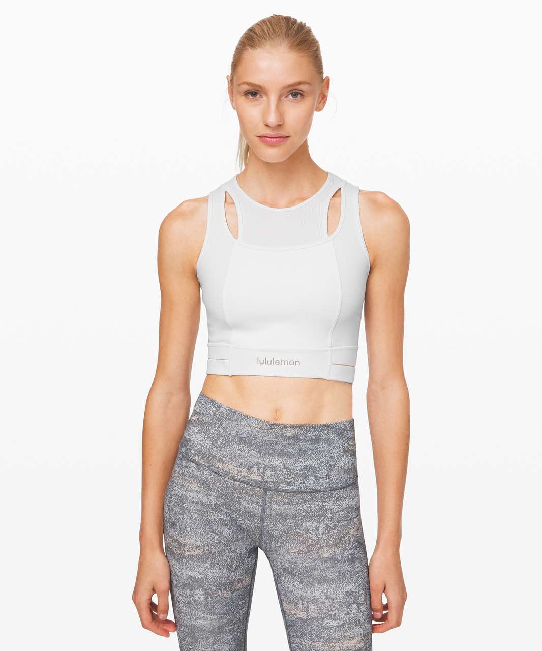 Lululemon New Ambition Cropped Tank - White