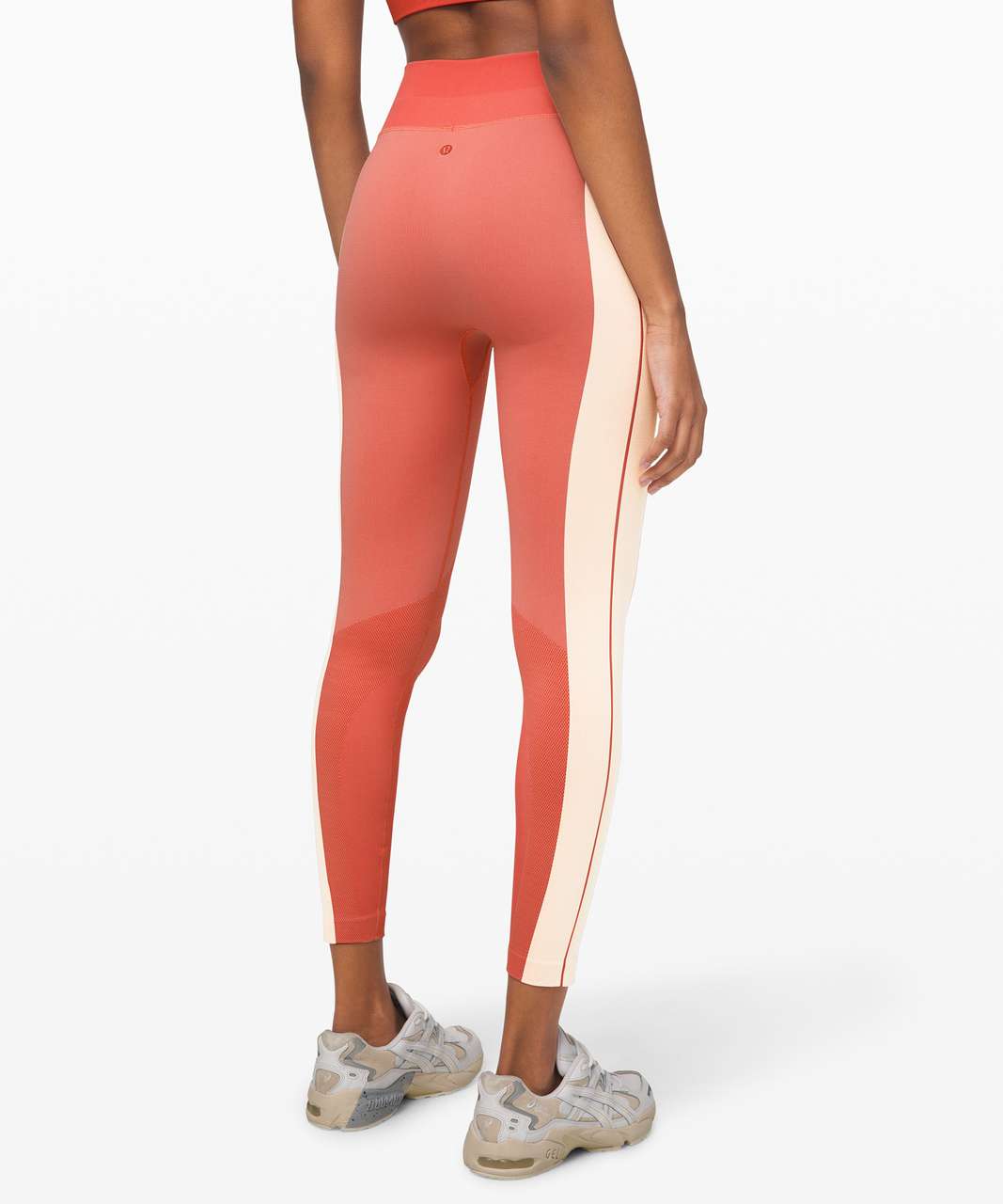 LULULEMON EBB TO TRAIN TIGHT 2 COPPER CLAY ANGEL WING SEAMLESS