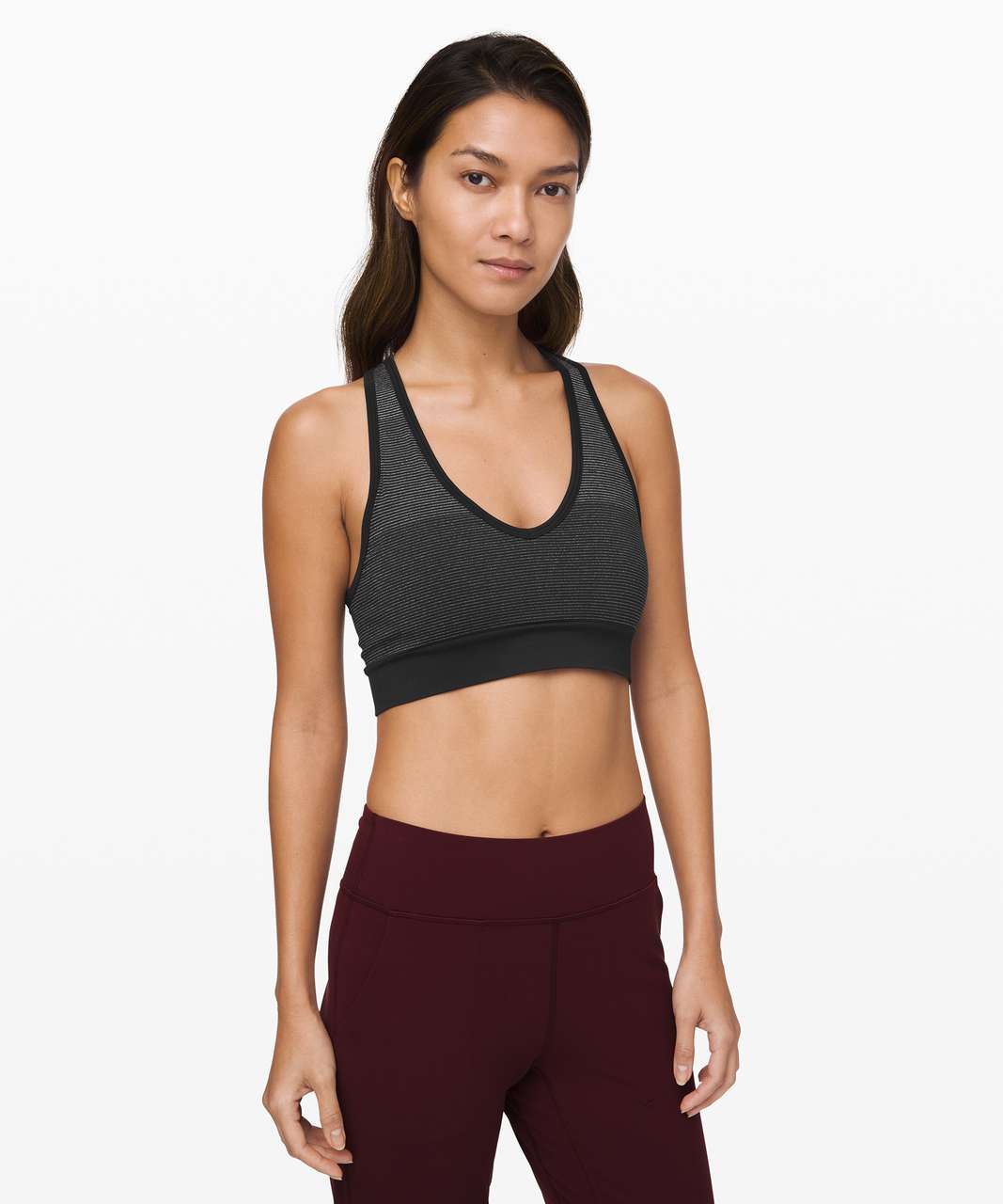 Lululemon Ebb to Street Racerback Bra *Shine - Black / Silver