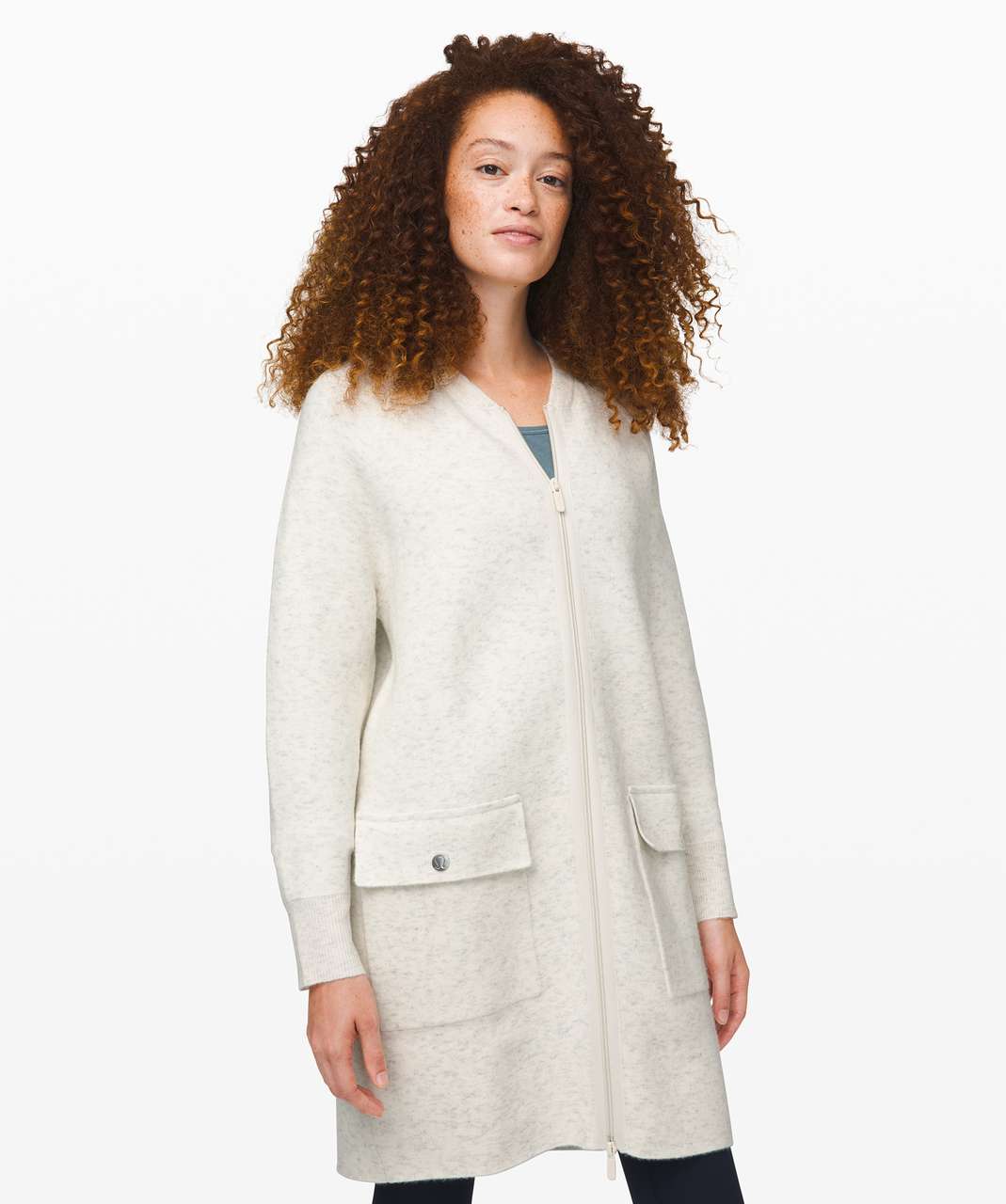 Lululemon Weekend Wander Jacket - Heathered Light Ivory / Silver Ice