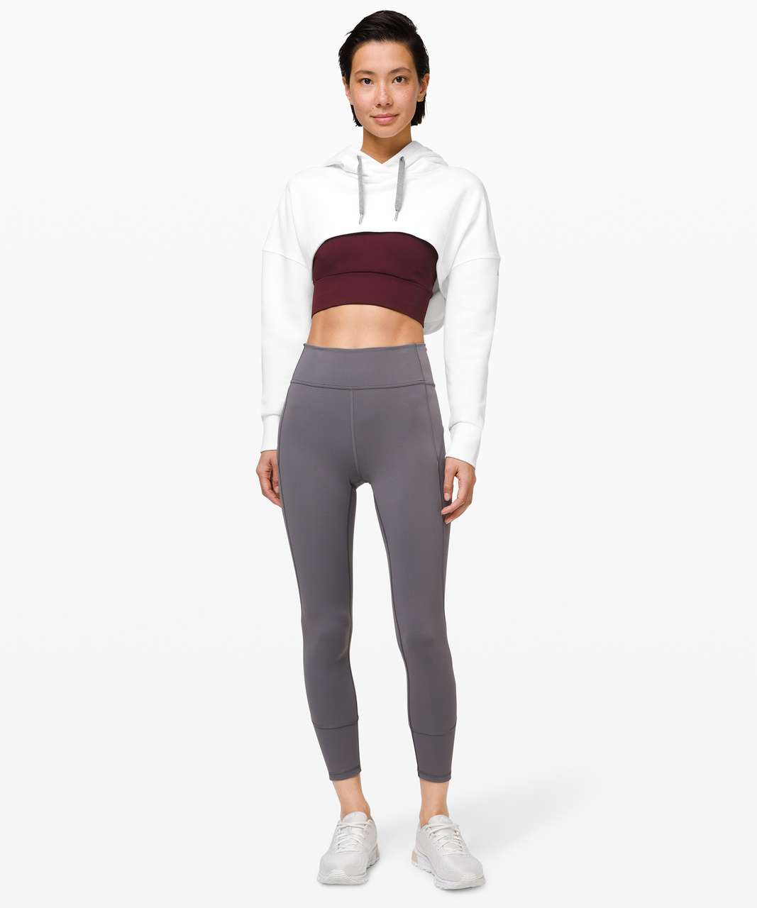 Lululemon New Ambition Cropped Hoodie - White