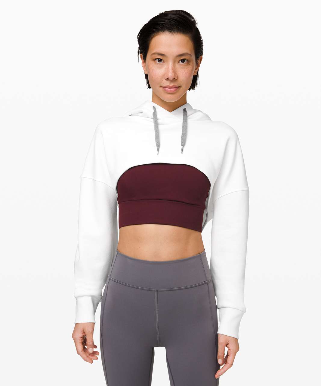 Lululemon New Ambition Cropped Hoodie - White