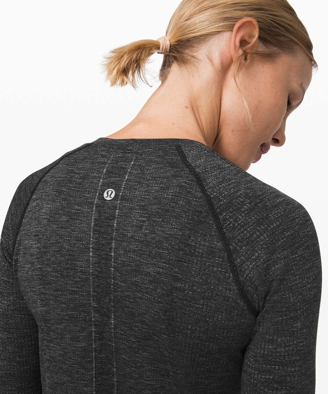 Lululemon Swiftly Speed Long Sleeve - Black / Deep Coal / White