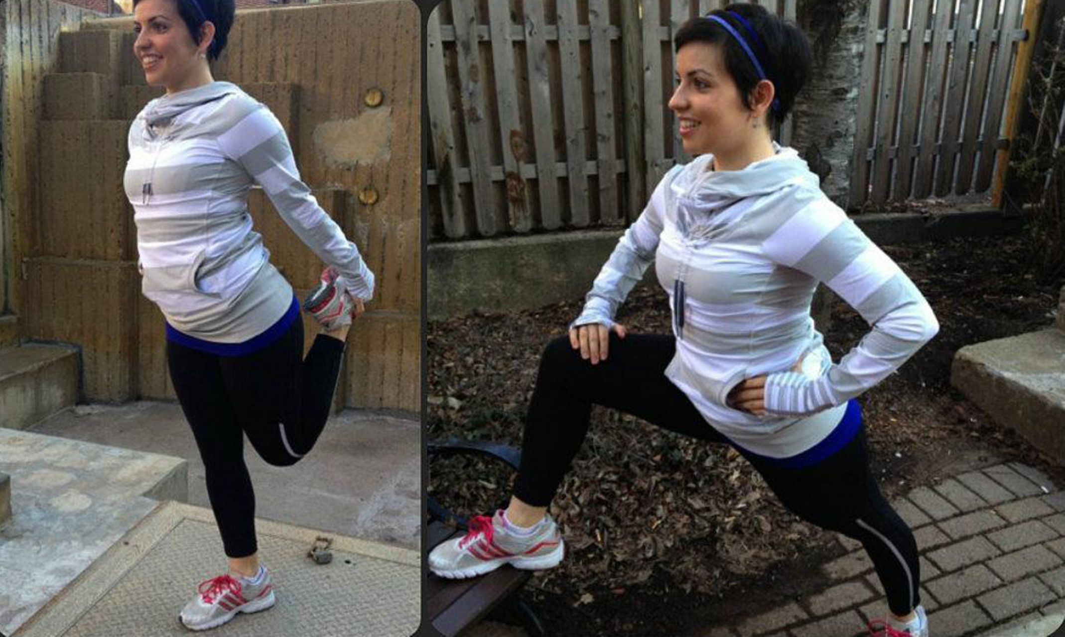 Lululemon Run:  Stay On Course Pullover - Silver Spoon White Bold Stripe /  Silver Spoon /  Silver Spoon White Narrow Bold Multi Se