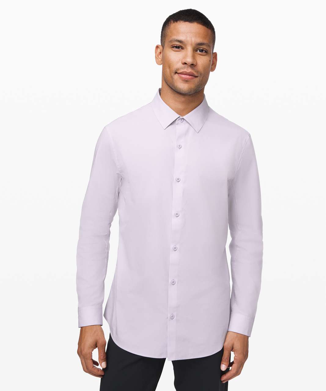 Lululemon Down to the Wire Slim Fit Long Sleeve - Heathered Faint Lavender