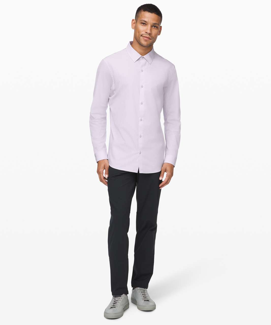 Lululemon Down to the Wire Slim Fit Long Sleeve - Heathered Faint Lavender