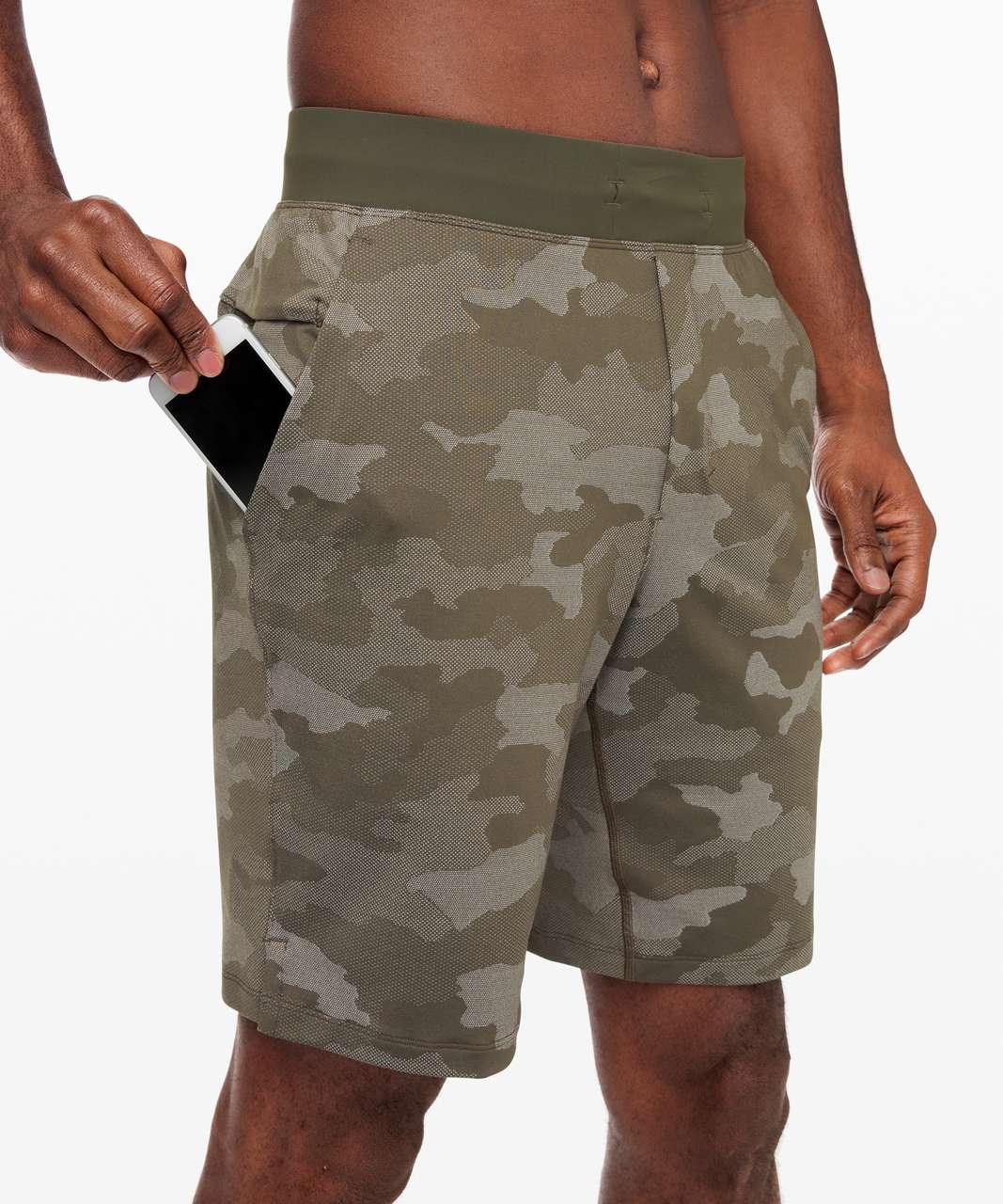 Lululemon T.H.E. Short 9 *Linerless - Variegated Mesh Camo Max