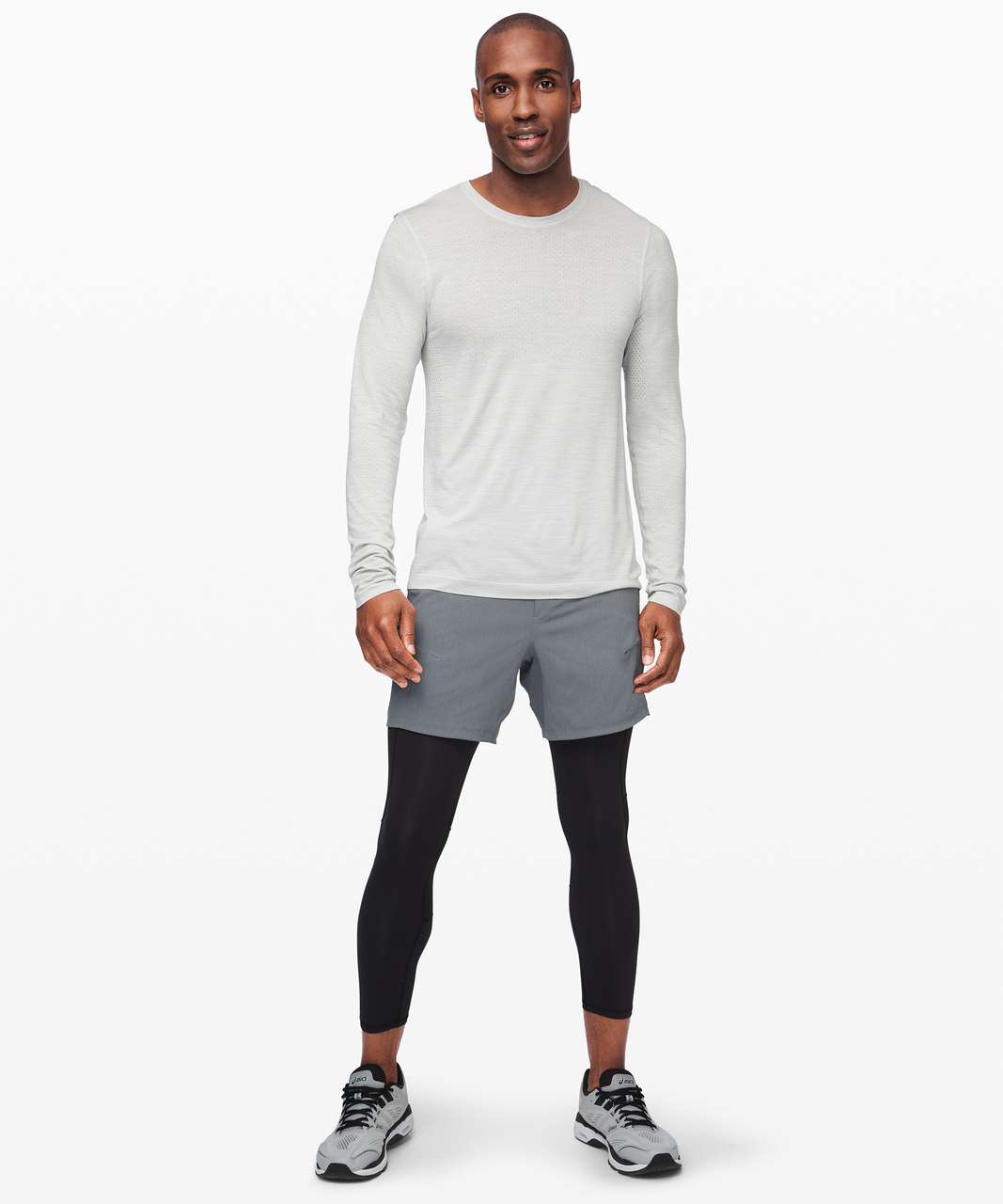 Lululemon Metal Vent Breathe Long Sleeve - Ceramic / White