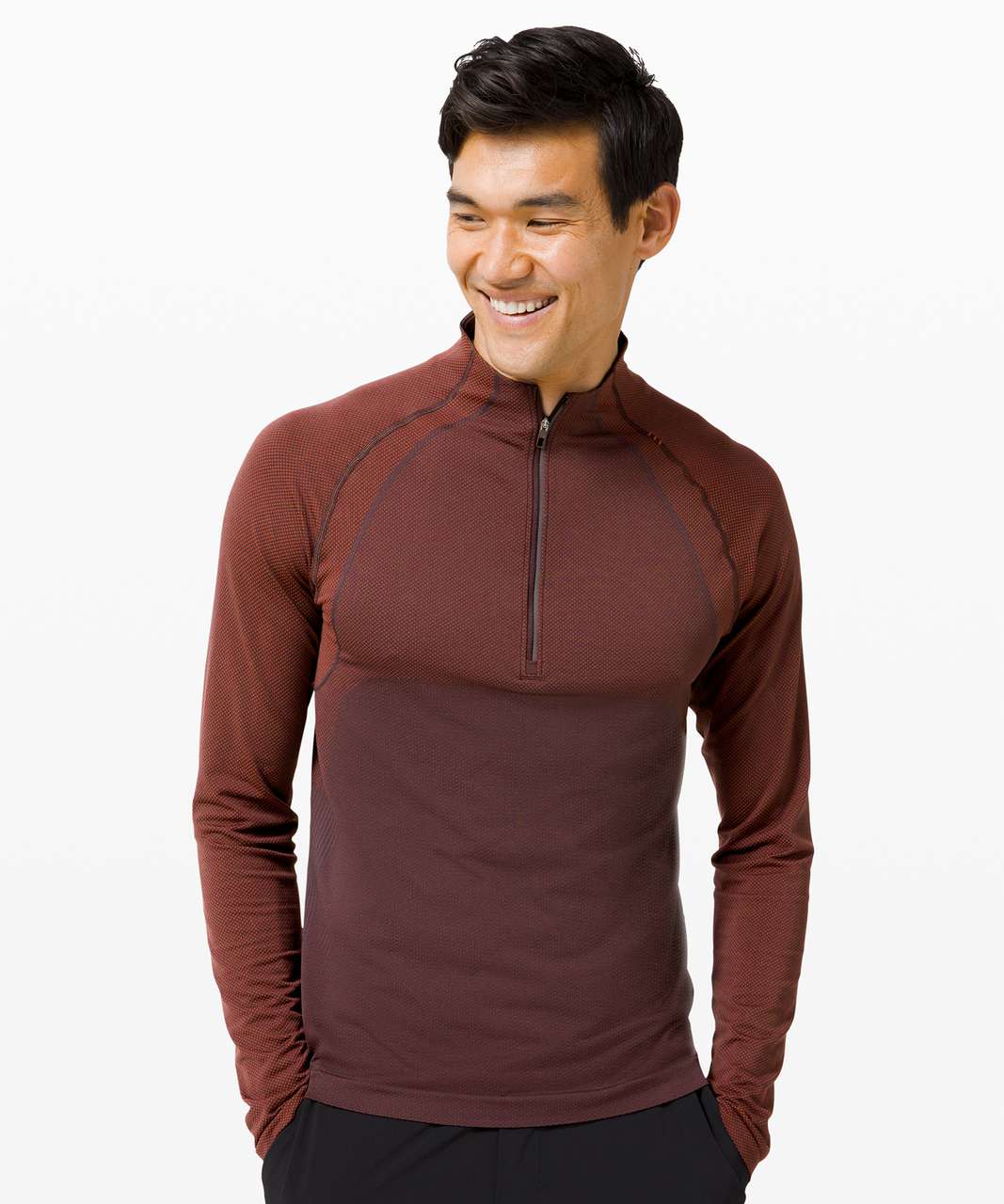 Lululemon Metal Vent Tech 1/2 Zip 2.0 - Magma / Sequoia