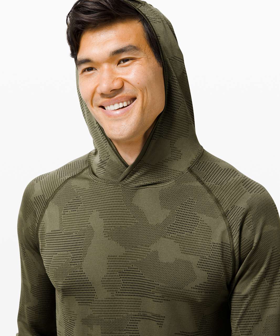 Lululemon Metal Vent Tech Hoodie *Geo Camo - Dark Olive / Armory / Black