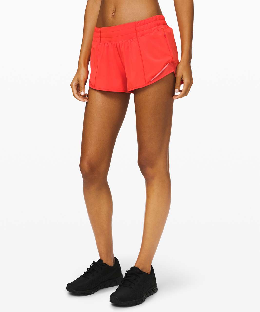 thermal red lululemon shorts