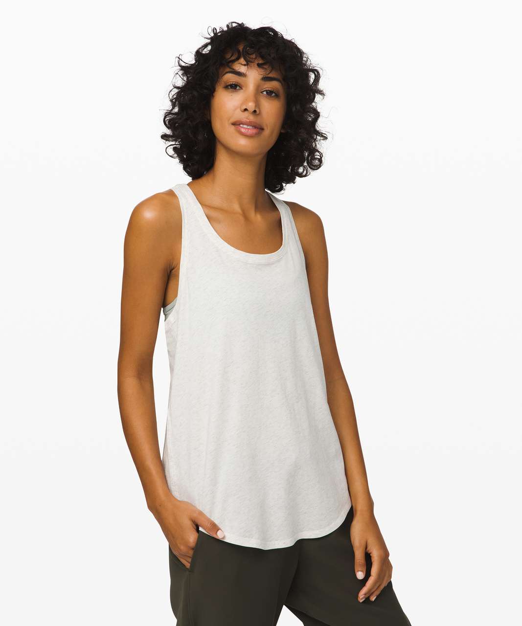 Lululemon Love Tank *Pleated - Heathered Dove Grey