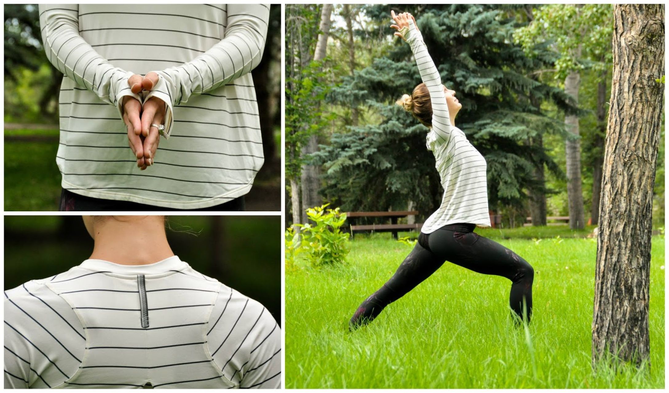 Lululemon Tuck And Flow Long Sleeve - Slalom Stripe Angel Wing