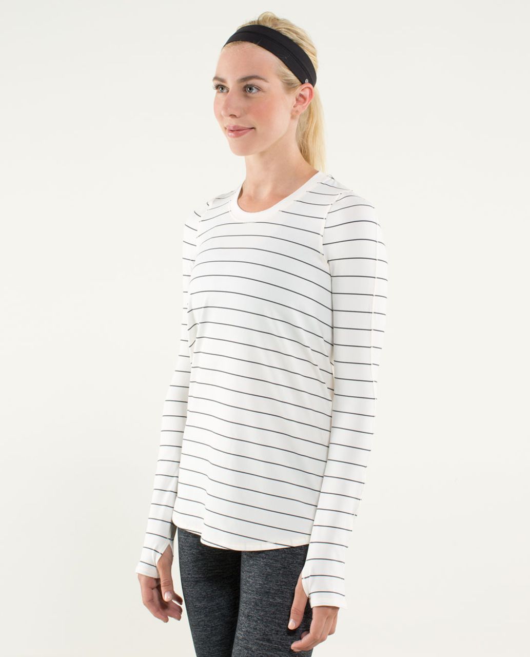 Lululemon Tuck And Flow Long Sleeve - Slalom Stripe Angel Wing