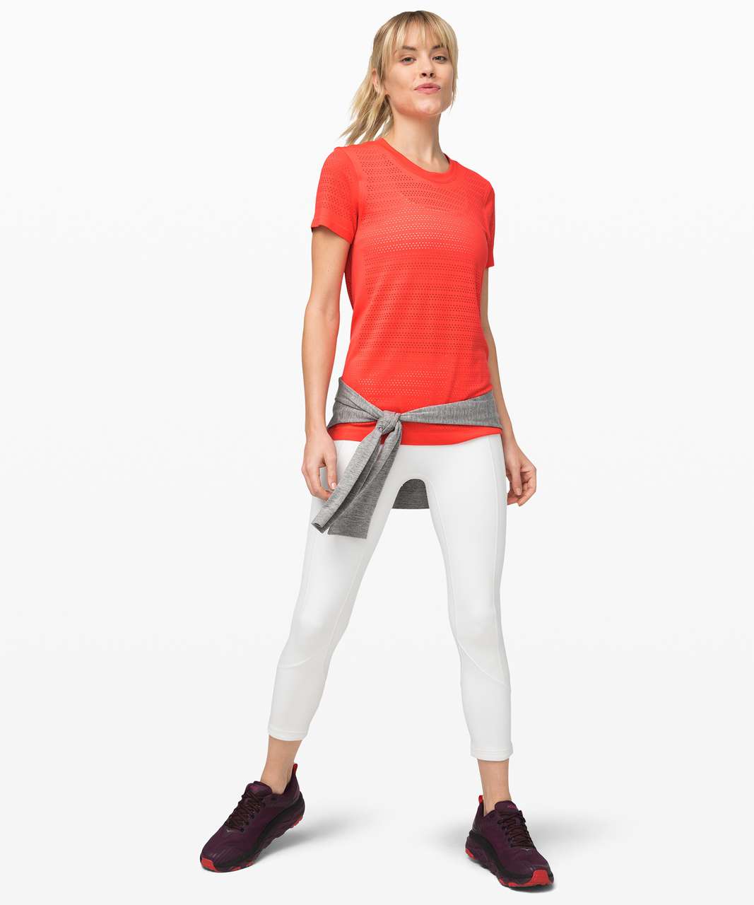 Lululemon Breeze By Short Sleeve *Squad - Thermal Red / Thermal Red