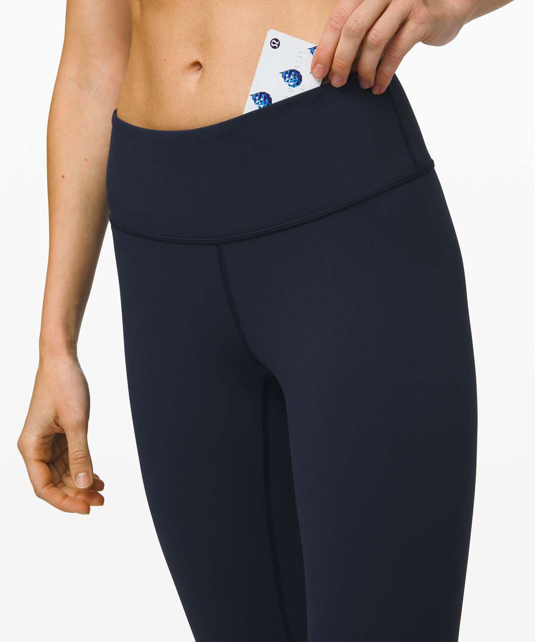 Lululemon Wunder Under Marble Dye High Rise Crop 21 - Marble Dye Classic  Navy - lulu fanatics