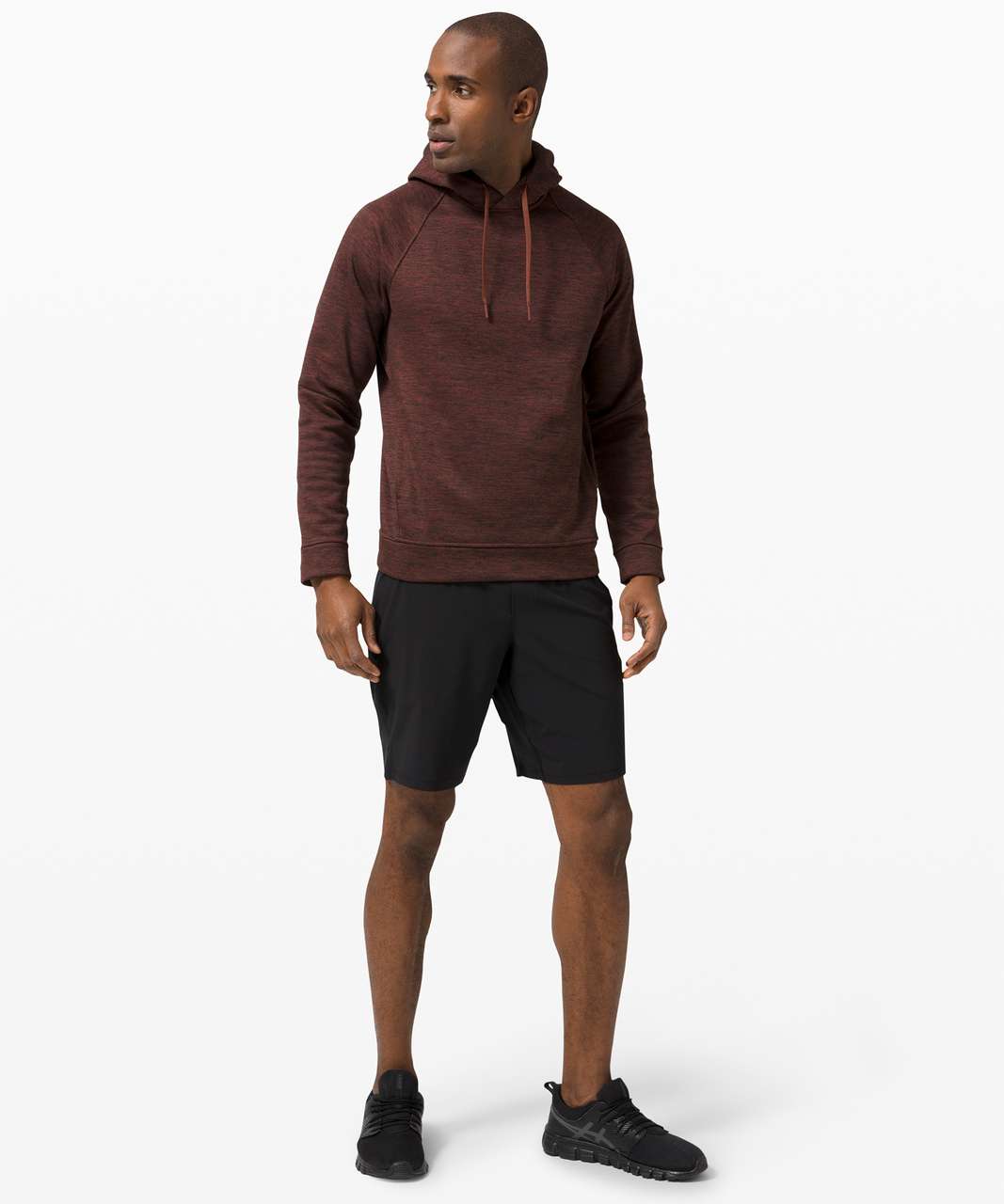 Lululemon City Sweat Pullover Hoodie Fleece - Heathered Mahogany