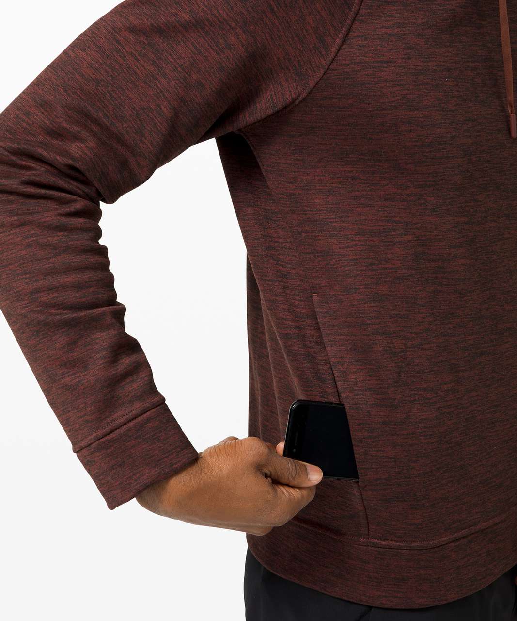 Lululemon City Sweat Pullover Hoodie Fleece - Heathered Mahogany