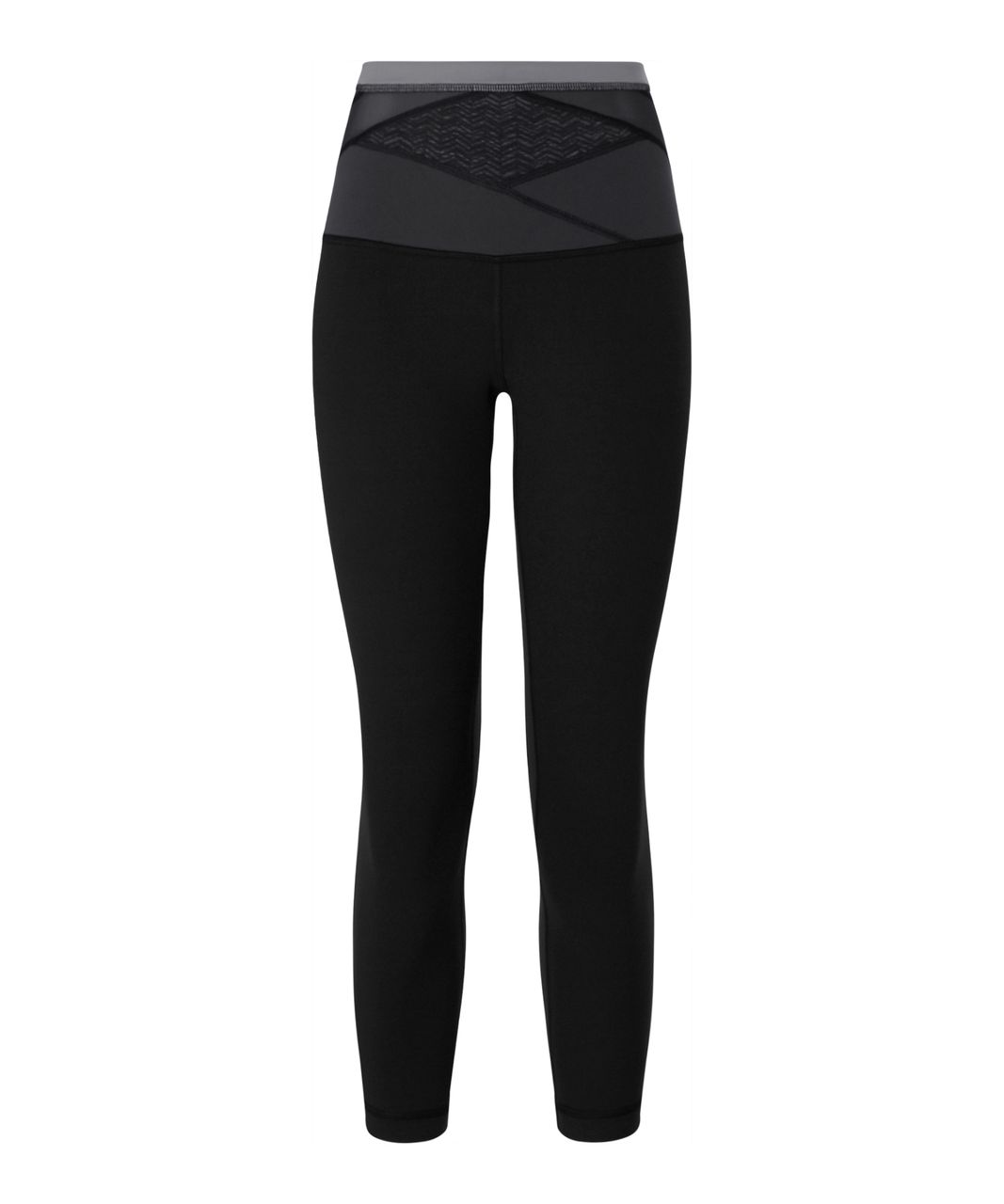 Lululemon Wunder Under Crop (Hi-Rise) (Full-On Luon) - Black / Irregular Spacebone Deep Coal Black / Battleship