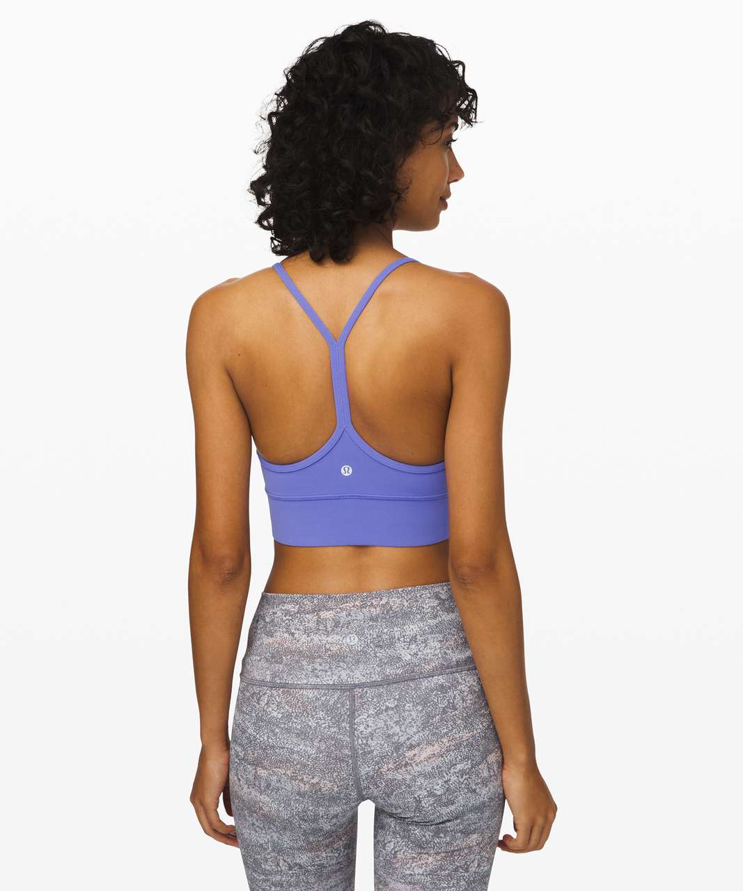 Lululemon Flow Y Bra *Nulu Long Line - Violet Viola - lulu fanatics