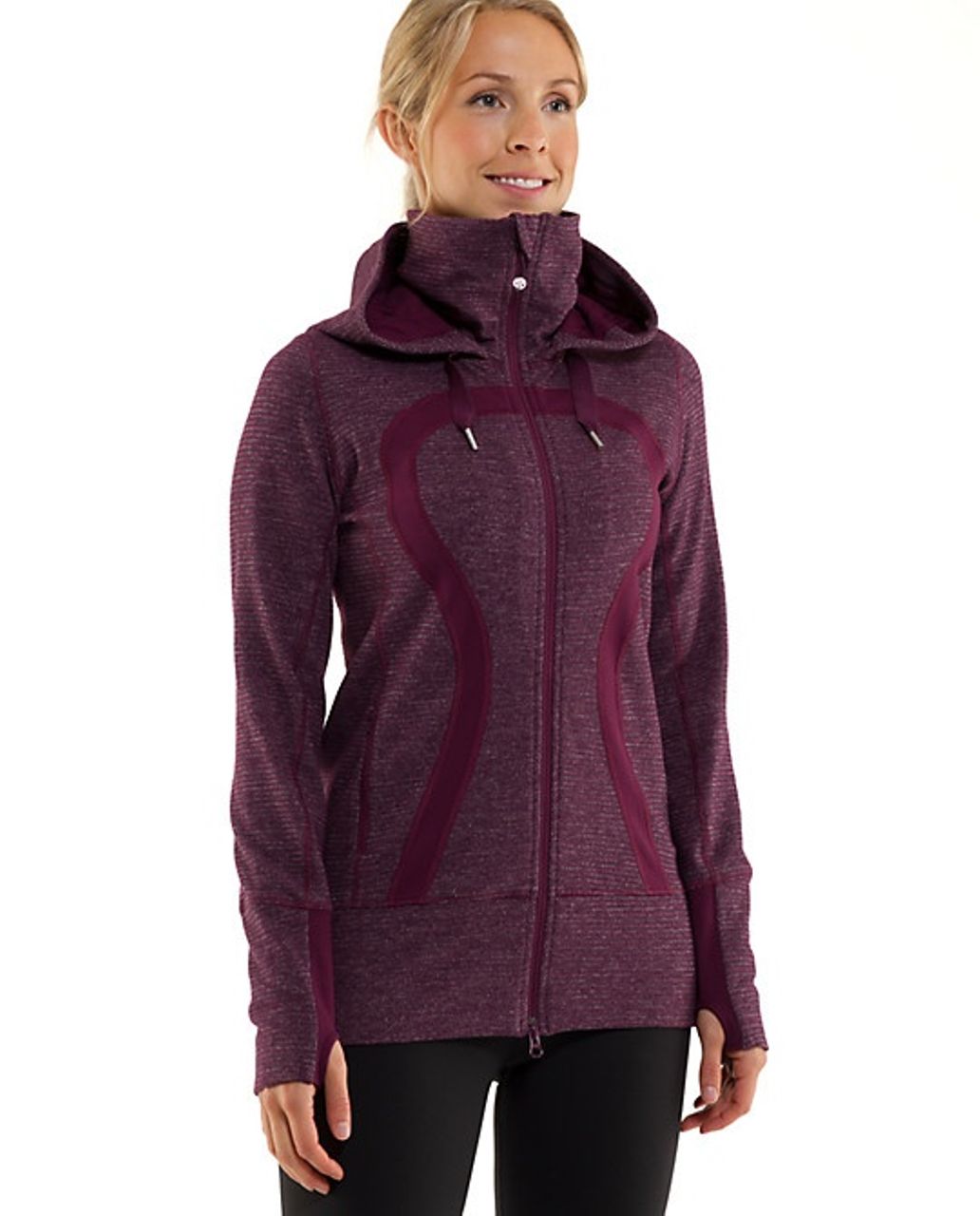 Lululemon Stride Jacket - Mini Check Pique Plum