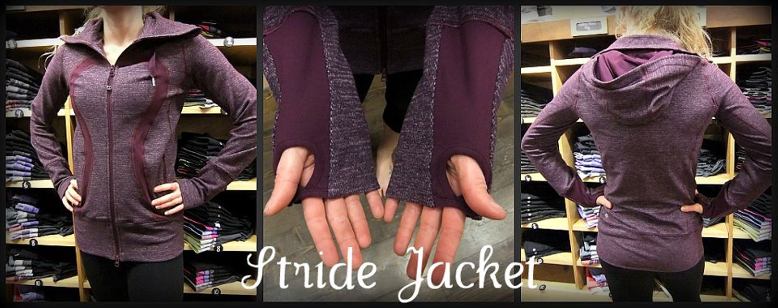 Lululemon Stride Jacket - Mini Check Pique Plum - lulu fanatics