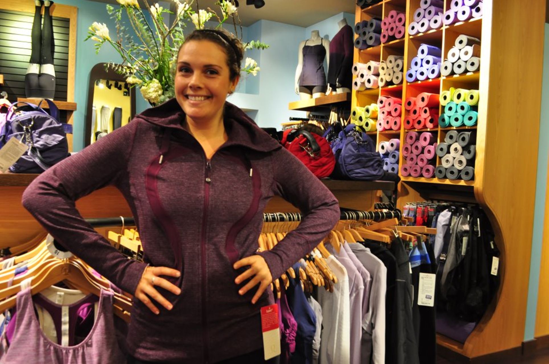 Lululemon heathered plum Hooded Stride Jacket, size 4, $48 (retail