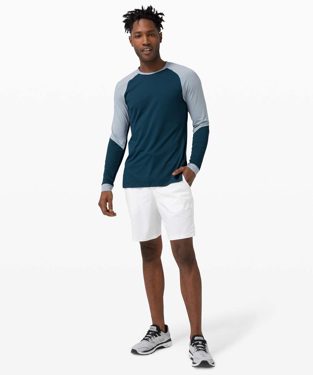 Lululemon Muscle Motion Long Sleeve - Chambray / Night Diver