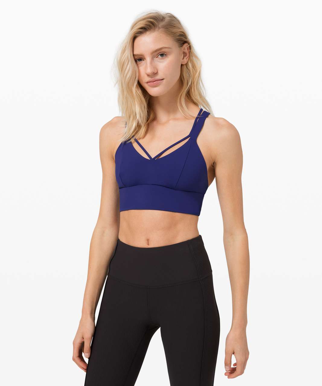 Super excited to find the Matching Larkspur WTs to my Larkspur Pushing  Limits bra from last year!! This bra was the very first item I purchased  from Lululemon and is still my