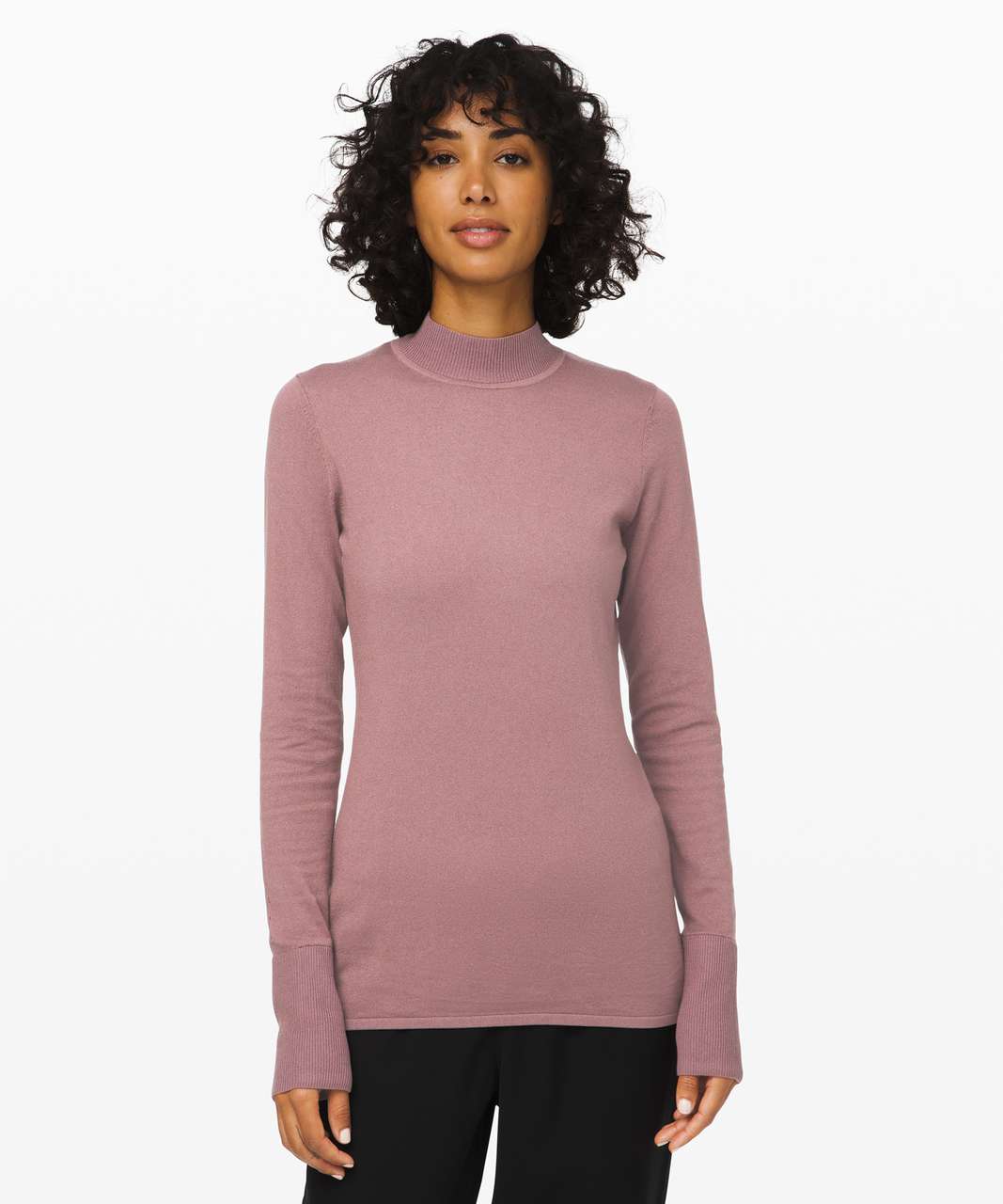 Lululemon Stand Steady Mock Neck Sweater - Misty Mocha