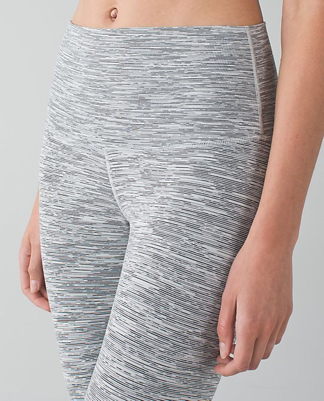 Lululemon Wunder Under Crop II (Roll Down Mesh) - Wee Are From Space Silver Spoon / Silver Spoon