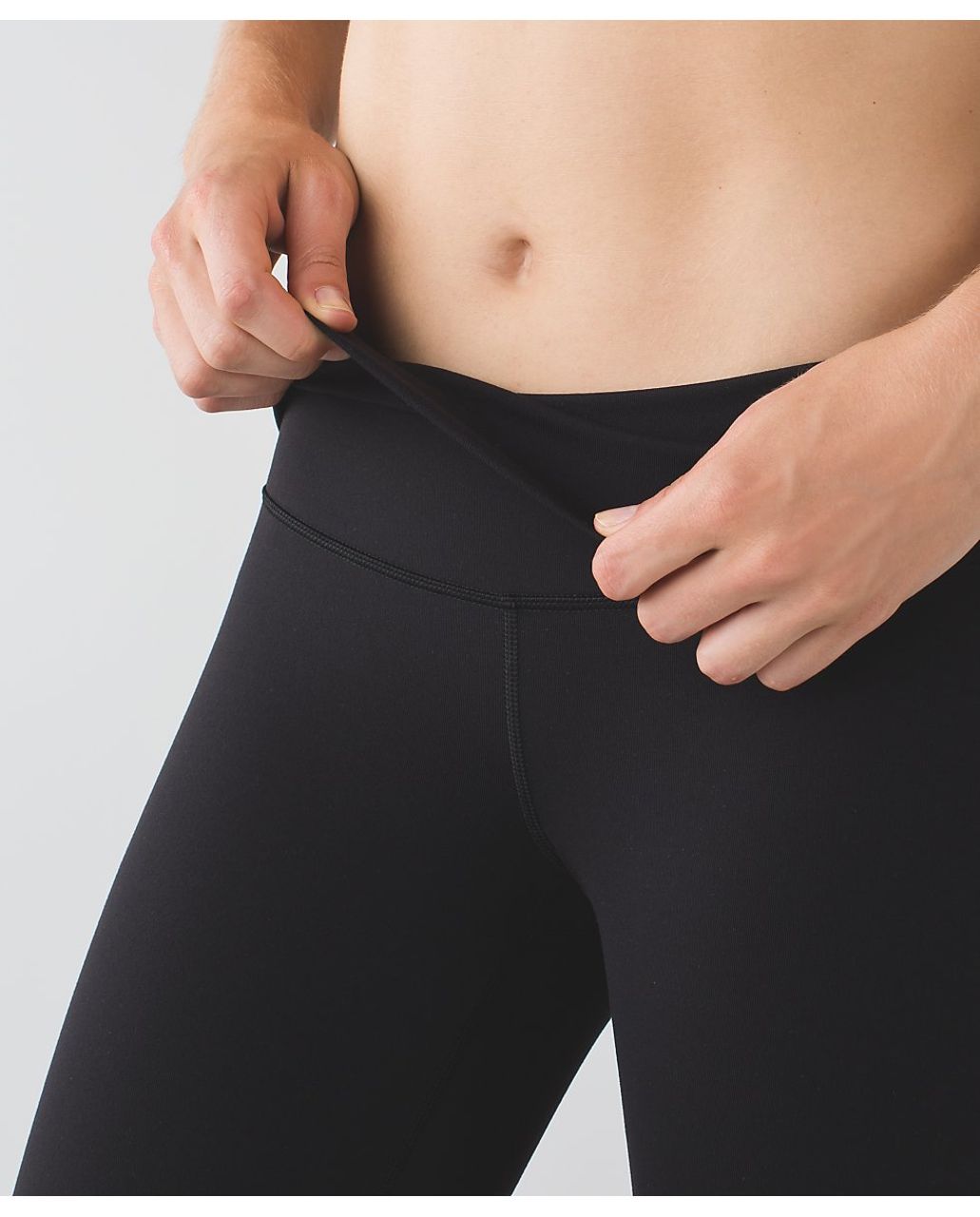 Lululemon Wunder Under Crop II (Roll Down) *Special Edition - Black