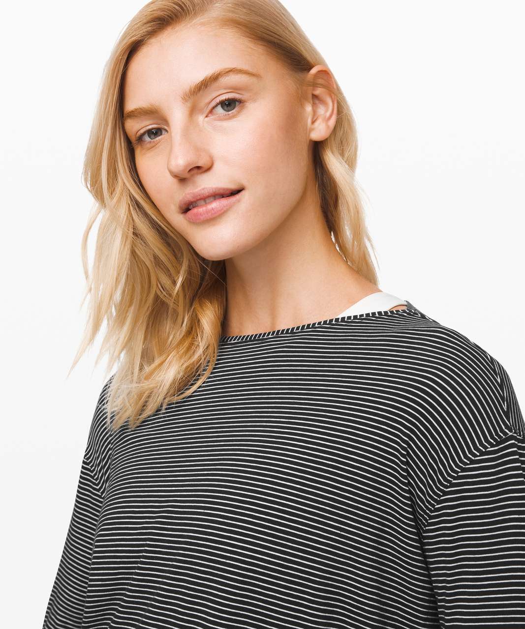 Lululemon Back In Action Long Sleeve - Hype Stripe Black White (First Release)