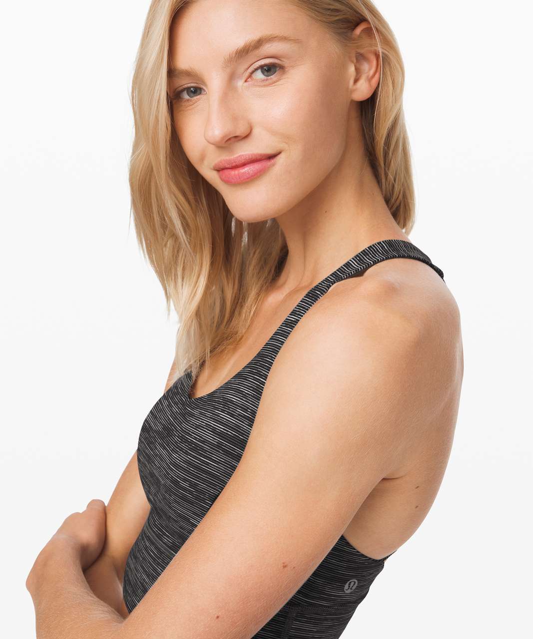 Lululemon Free To Be Serene Bra Long Line *Light Support, C/D Cup (Online Only) - Wee Are From Space Dark Carbon Ice Grey