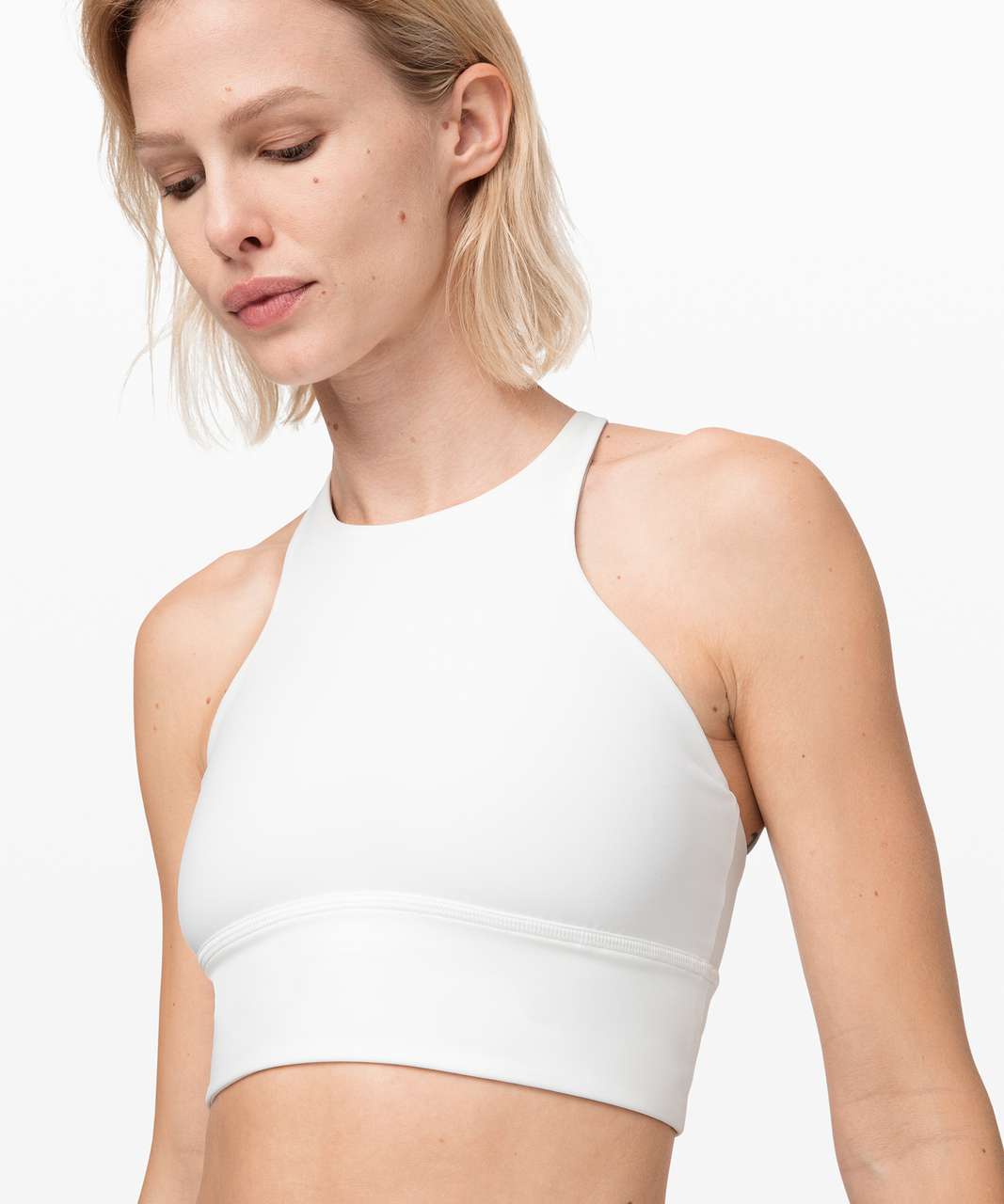 Lululemon Free To Be Moved Bra *High Neck - White - lulu fanatics