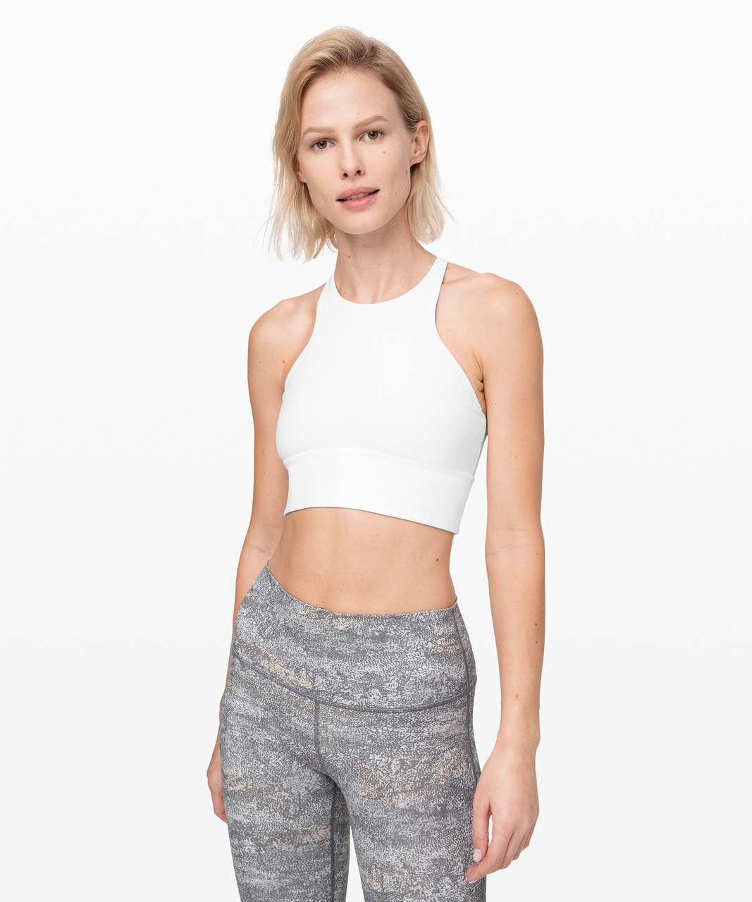 Lululemon Free To Be Moved Bra *High Neck - White - lulu fanatics