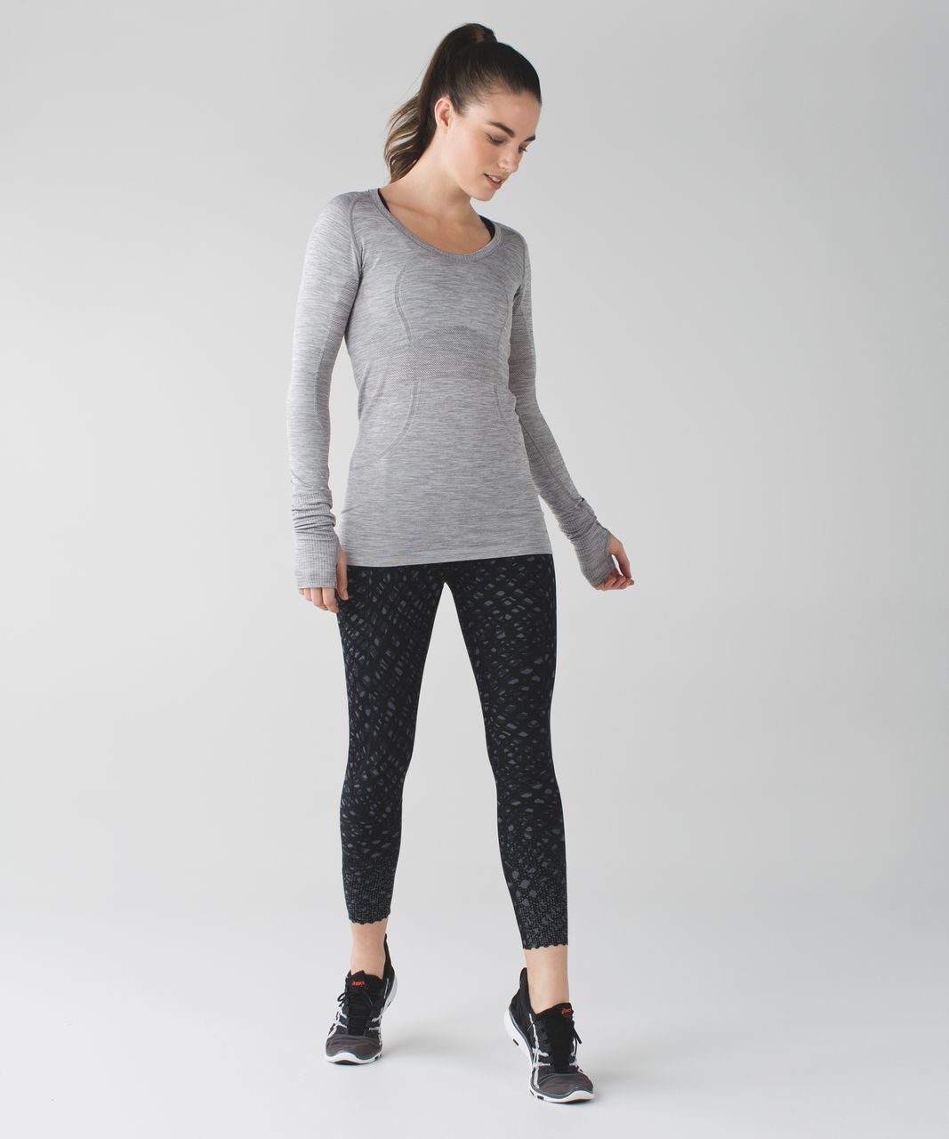 Lululemon Tight Stuff Tight (Reflective) - Simply Lace Play Dark Slate  Black - lulu fanatics