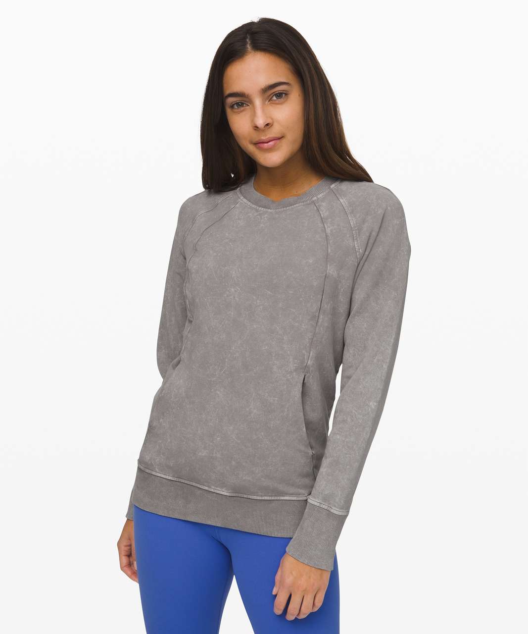 Lululemon Scuba Pullover - Washed Blue Charcoal - lulu fanatics