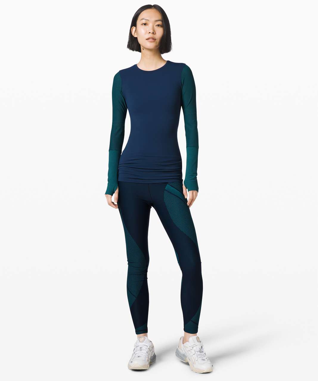 Lululemon My Element Long Sleeve *lululemon x Roksanda - True Navy / Arctic Teal