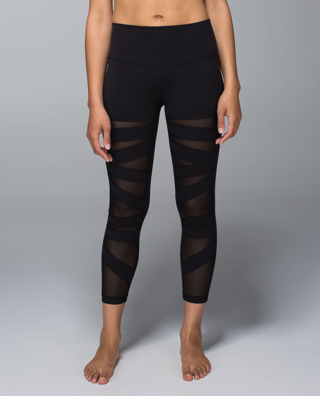 lululemon black leggings with mesh