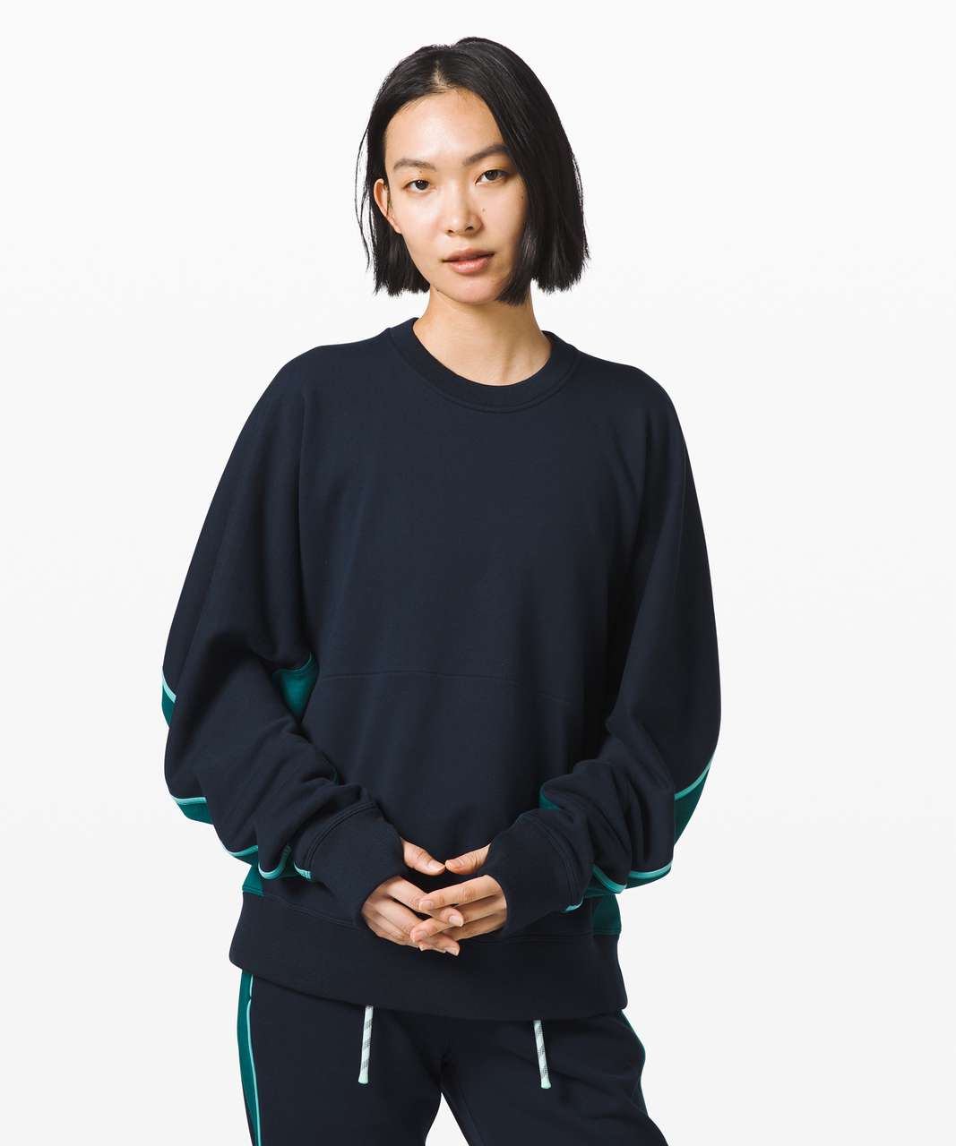 Lululemon Face Forward Sweatshirt *lululemon x Roksanda - True Navy / Emerald / Arctic Teal