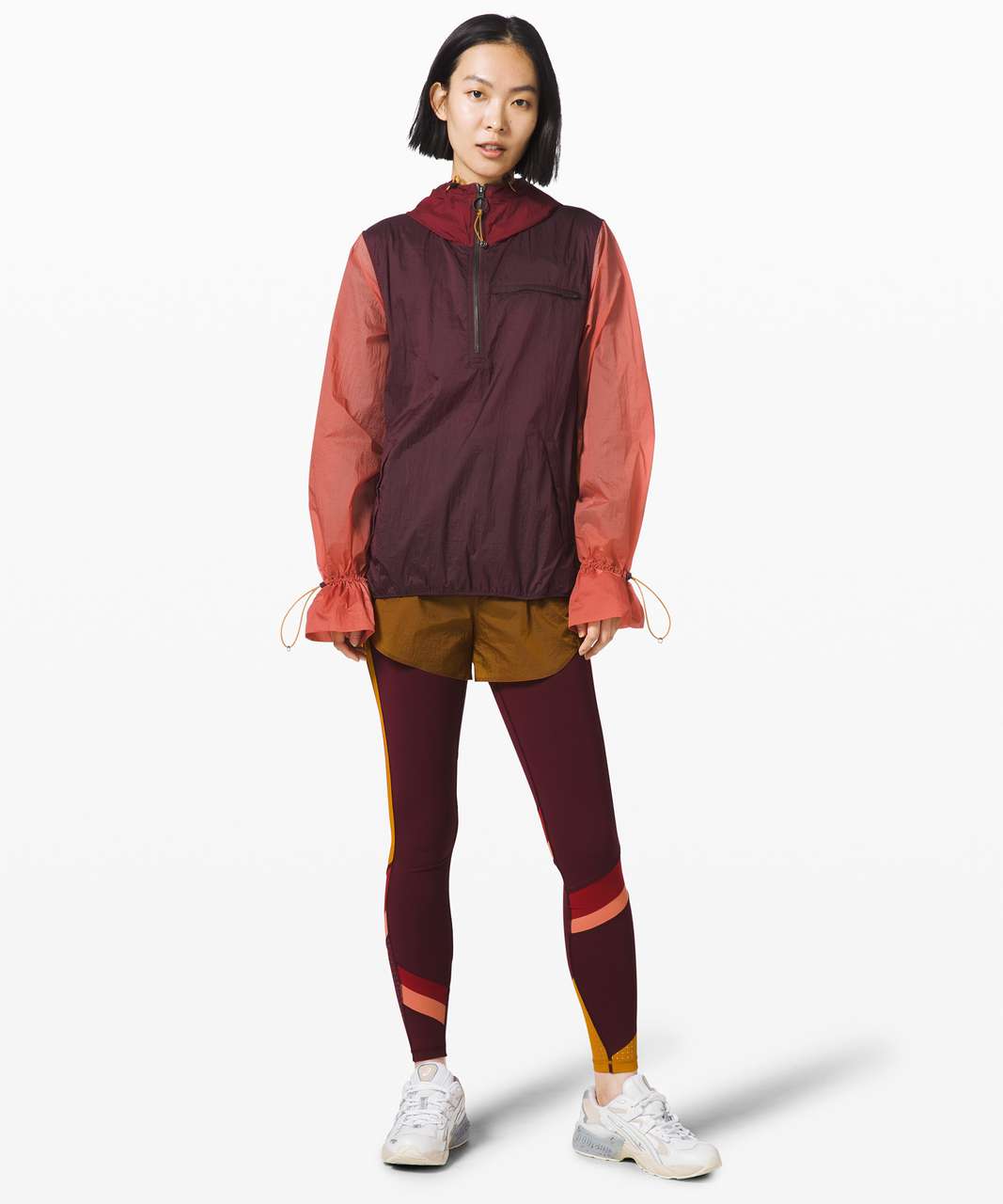 Lululemon Break New Ground 1/2 Zip *lululemon x Roksanda - Garnet / Rustic Coral / Caliente