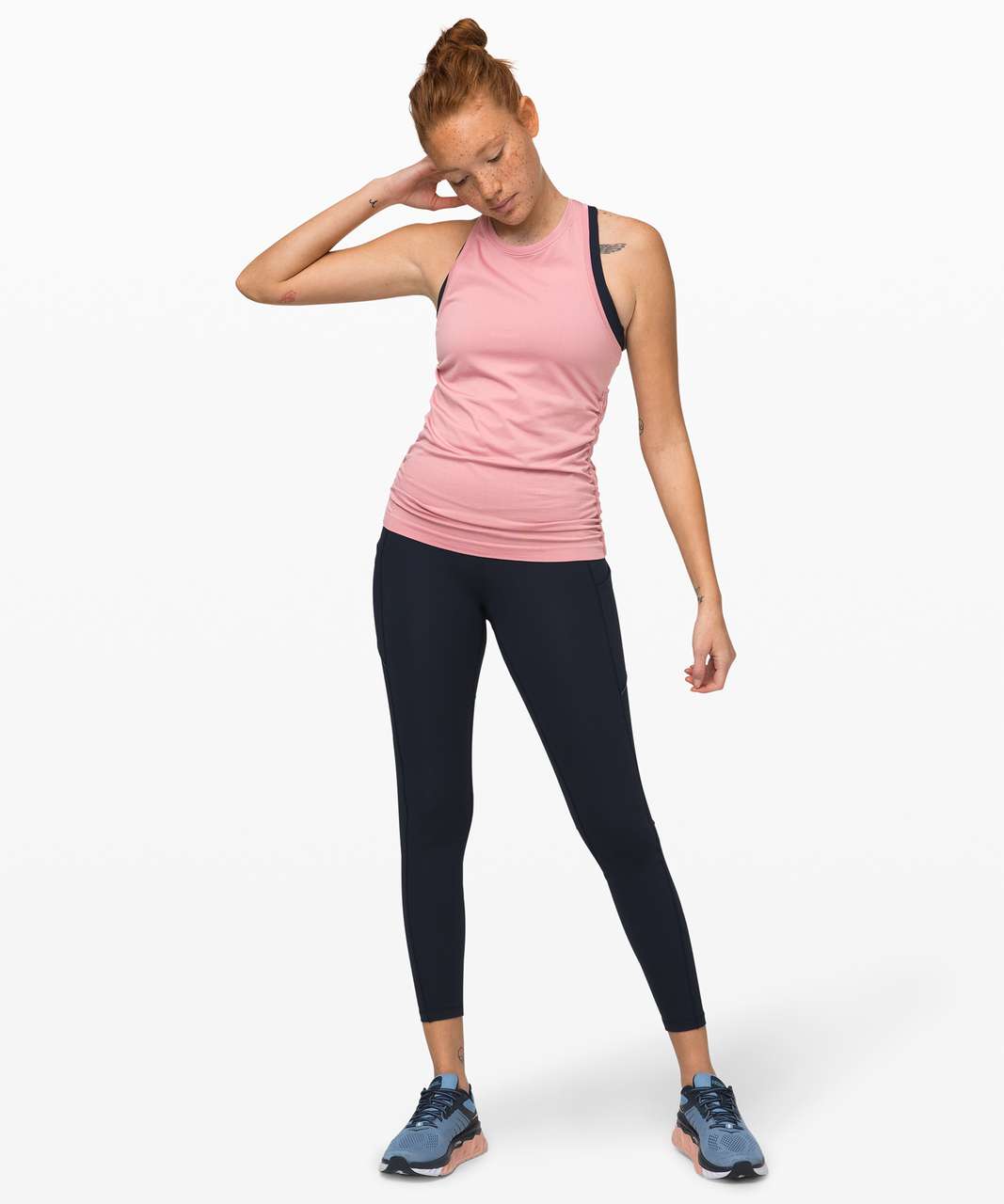 Lululemon Swiftly Speed Tank *Cinch - Pink Taupe / Pink Taupe