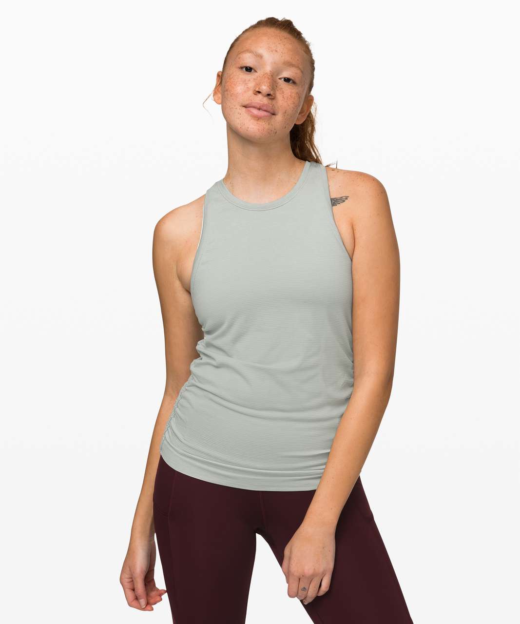 Lululemon Swiftly Speed Tank *Cinch - Jade Grey / Jade Grey