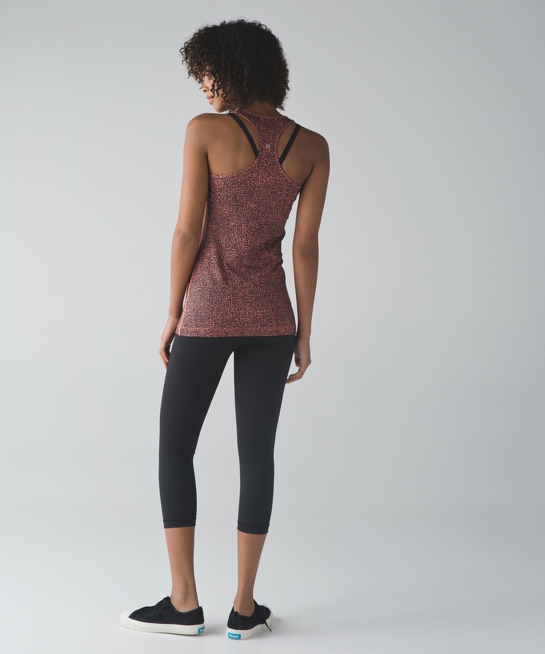 Lululemon Cool Racerback - Bubbles Sunny Coral Deep Coal