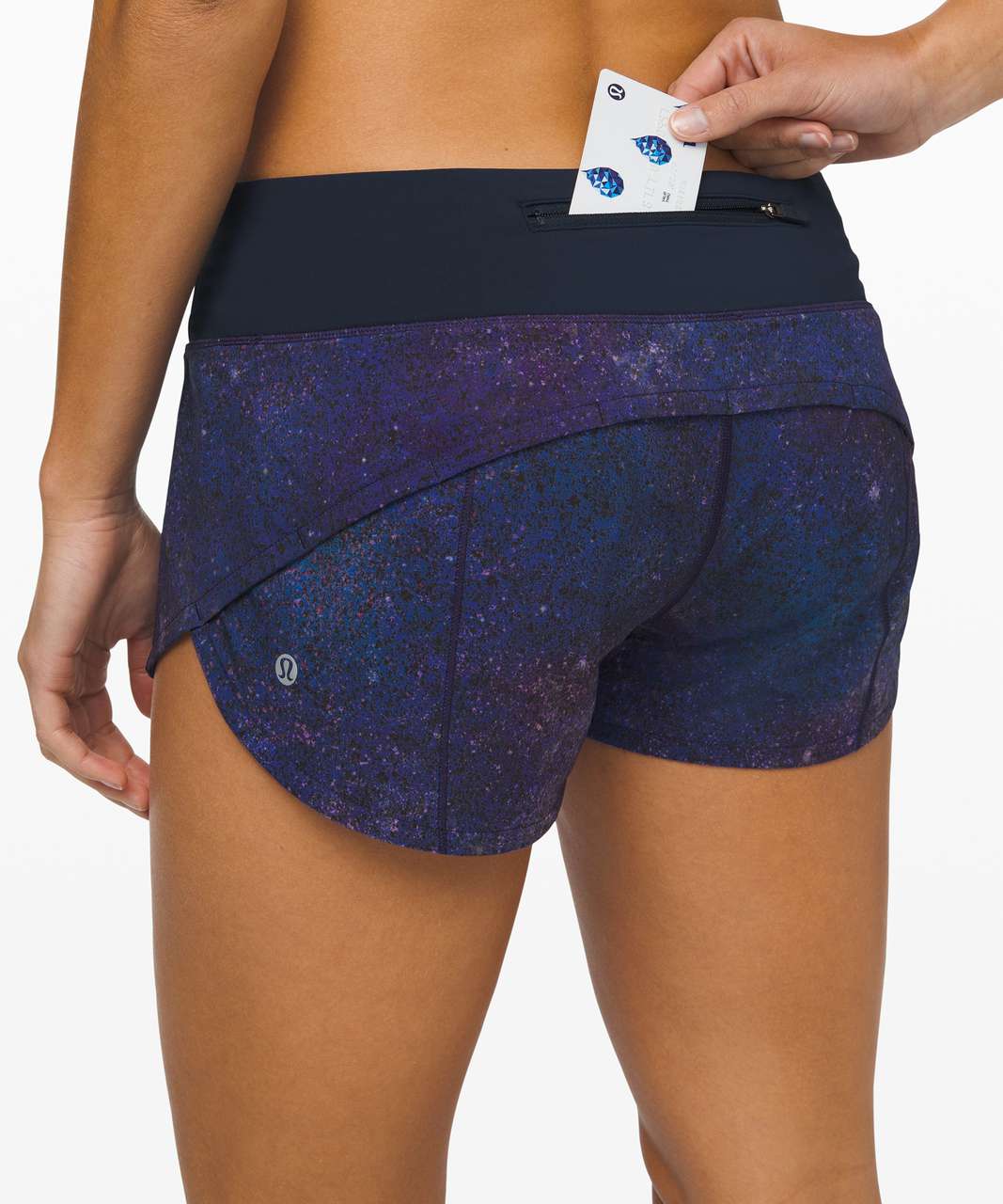 Lululemon Speed Up Short *2.5" - Polar Lights Blue Multi / True Navy