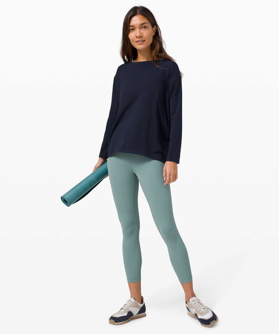 Lululemon Back In Action Long Sleeve - True Navy - lulu fanatics